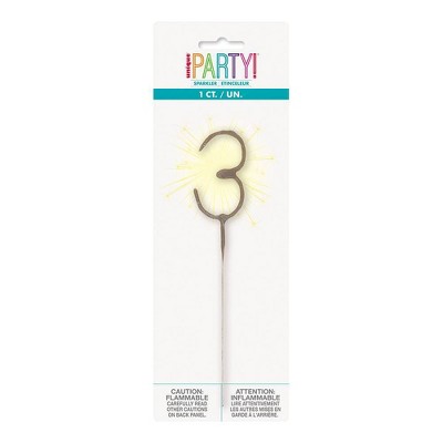 Paraffin Candle Wax - Vela de Aniversário Dourada com Chama