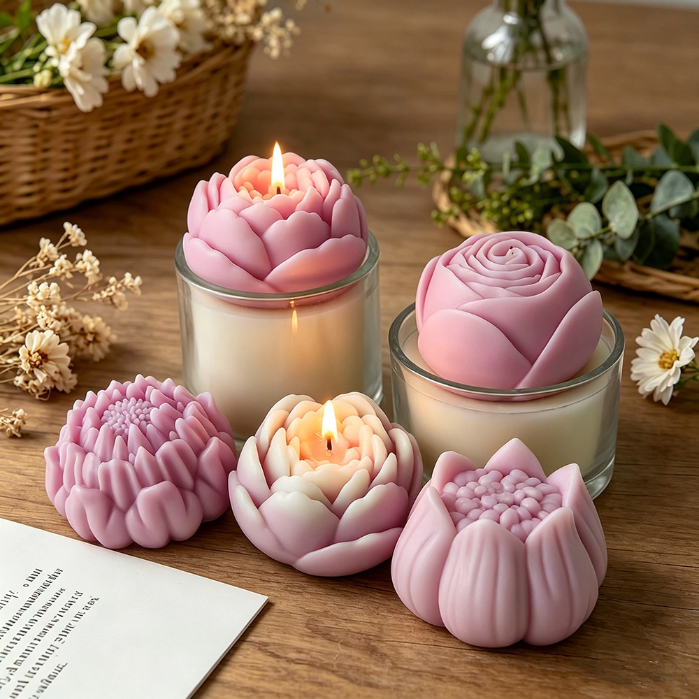 Candle Making Easy - Molde de Silicone 3D para Flores: