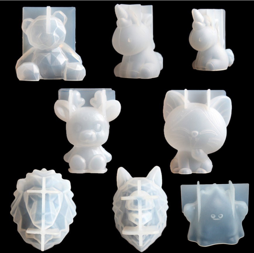 Candle Making Business - Unicórnio transparente silicone resina epóxi moldes